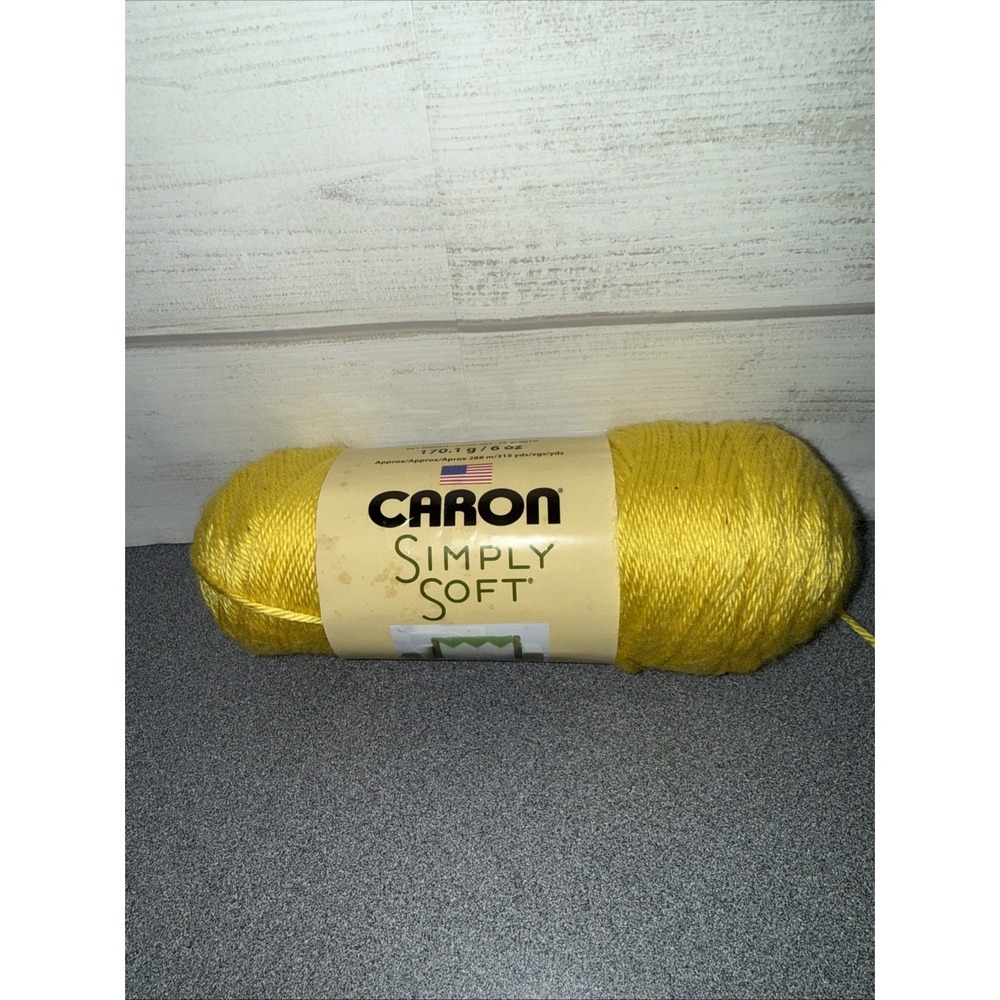 CARON SIMPLY SOFT Yarn LEMONADE 1-Skein 6oz/170g 315yds/288m acrylic‎ NEW